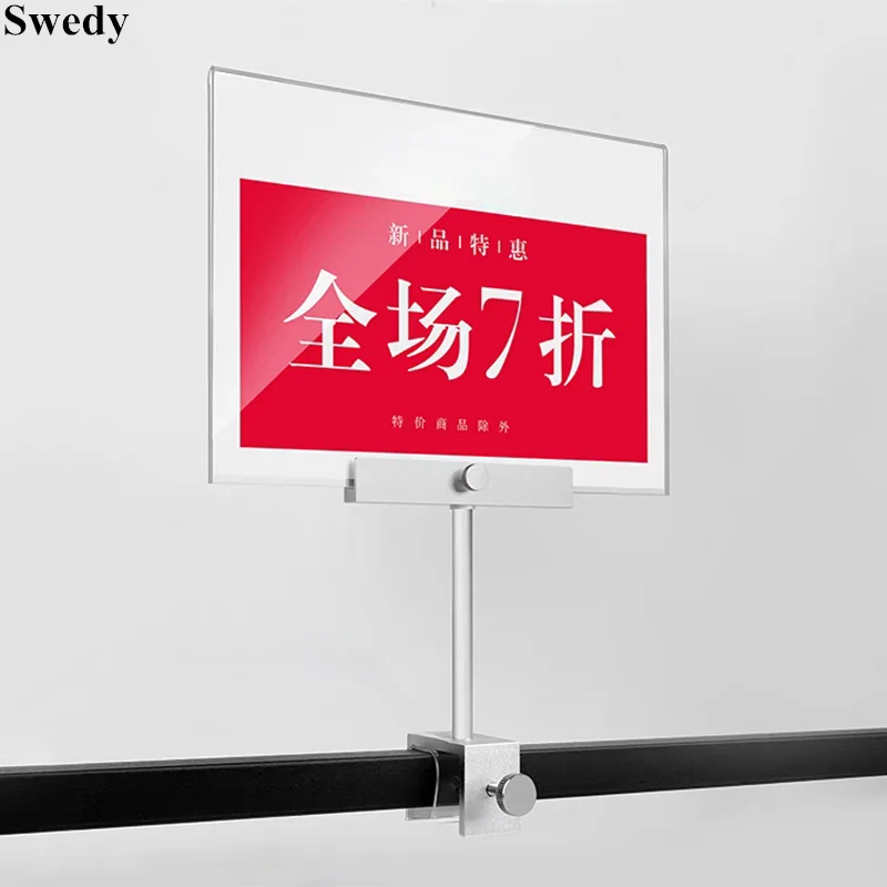 3 Pieces Stainless Steel KT Board Clip Sign Holder Poster Board Holder Clip Advertising Poster Frame KT Board Holder