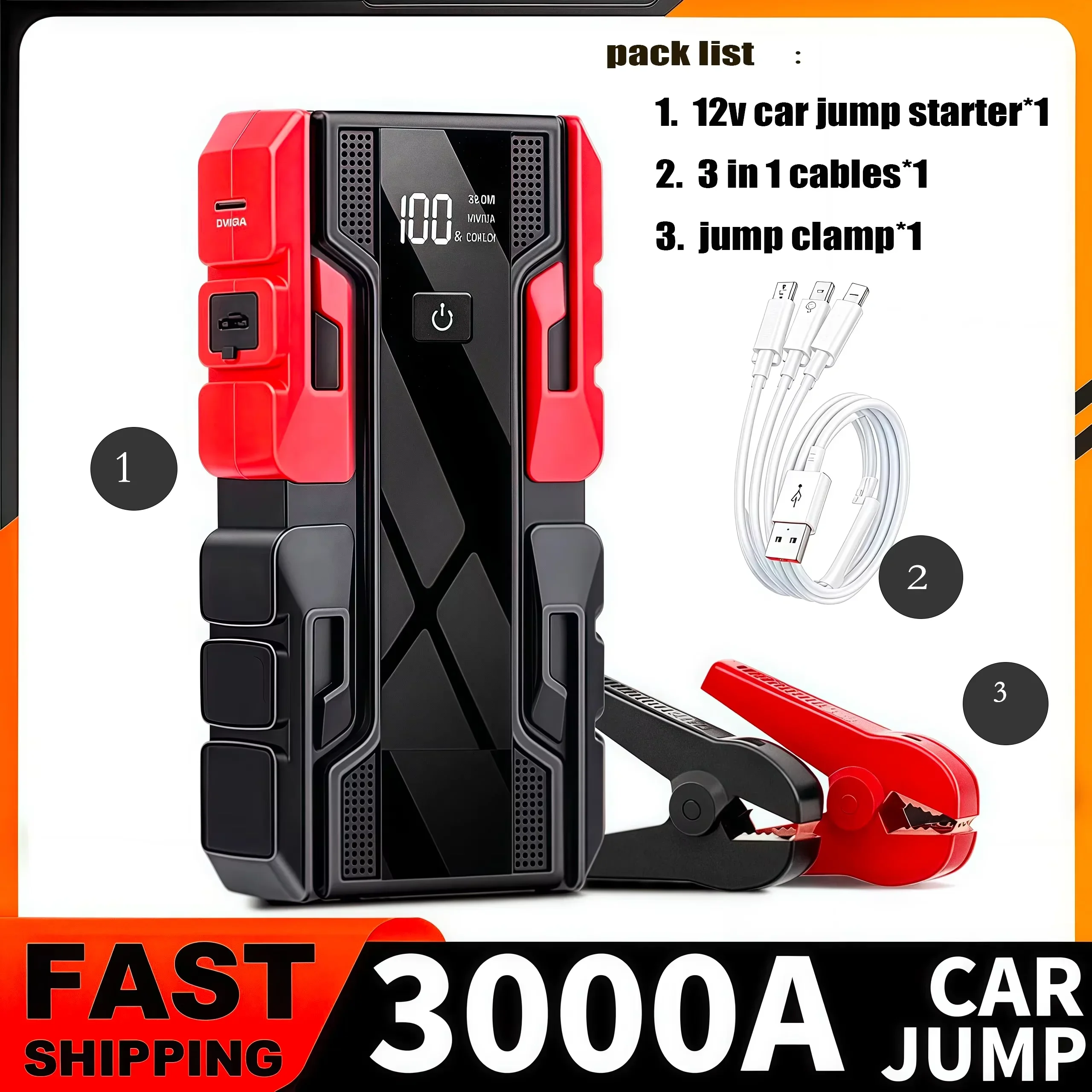 3000A Car Jump Star…