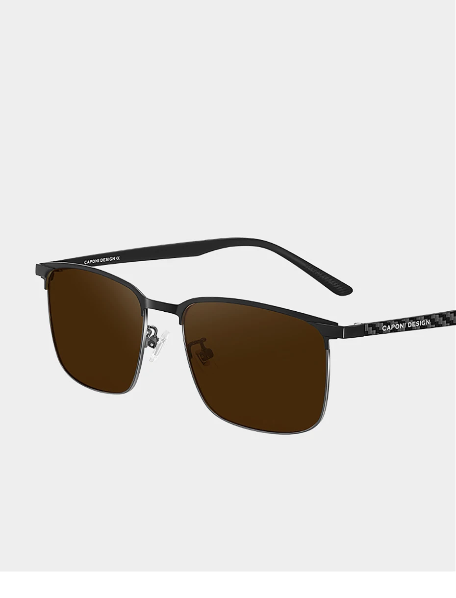 CAPONI Night Vison Männer Sonnenbrille Neue Nacht Fahren Carbon Faser Original Photochrome Braun Sonnenbrille Gelb Shades BSYS28753 – Detail 19