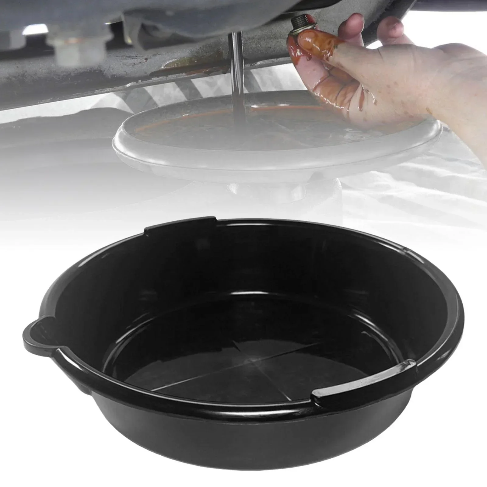 Drain Pan All Purpose Anti Splash Garage Tool Durable 6.5L Durable Lightweight Car Oil Change Pan for Workshop Motorcycle