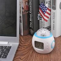 New Children Sleeping Sky Star Night Light Projector Lamp Bedroom Alarm Clock Music (Color: Multicolor) Household Supplies