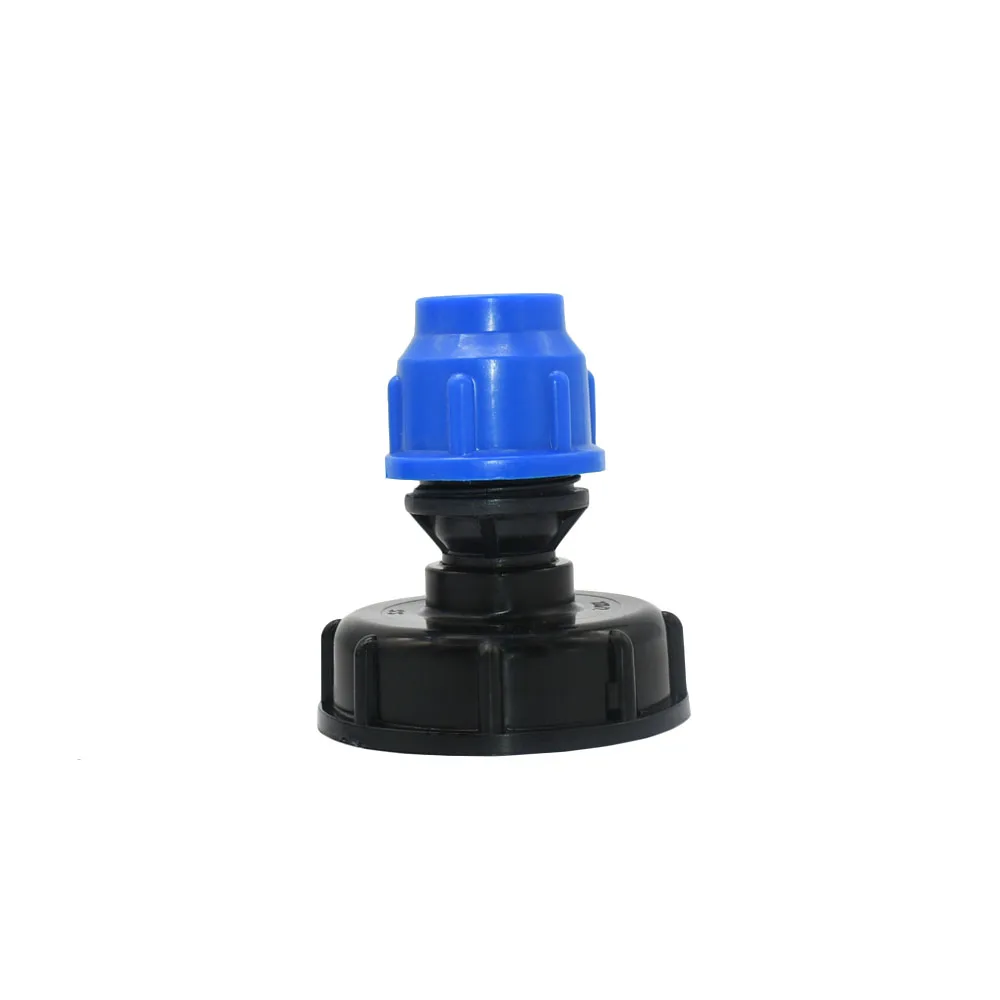 20/25/32mm PE Tube Tee Elbow Connector With S60 IBC Adapter Farm Water Pipesl Irrigation coupler