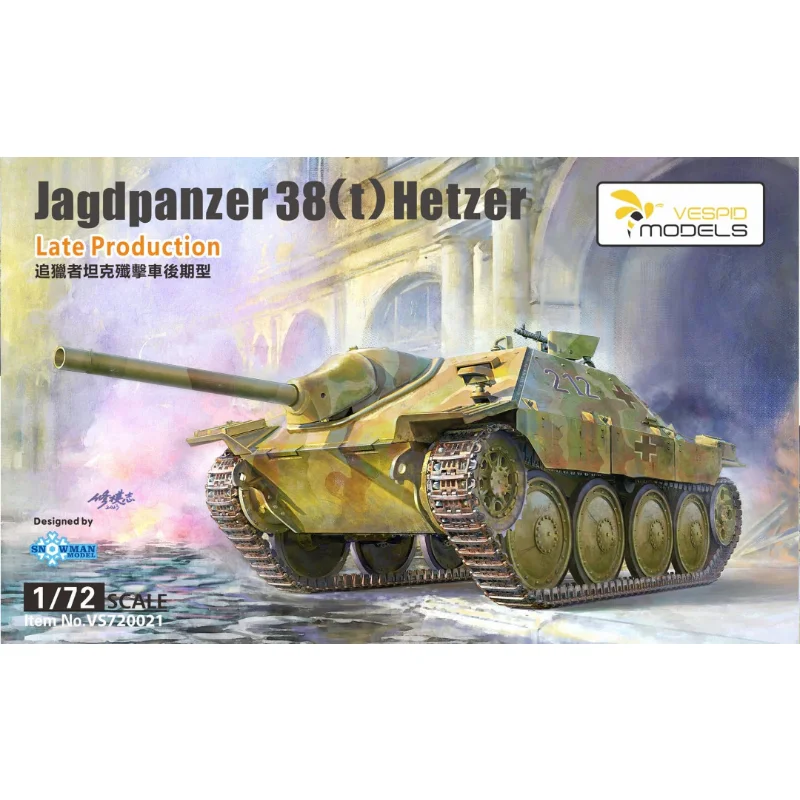 Vespid Model 1/72 Tank Model Kit VS720021 Jagdpanzer 38(t) Hetzer Late Production