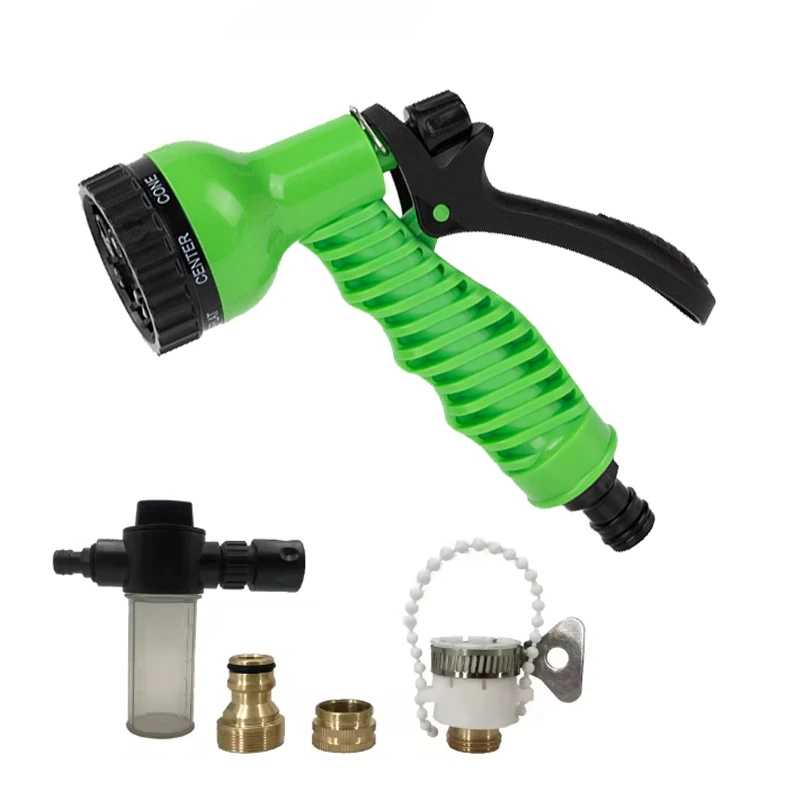1PC Garden Water Gun 7 Modes High Pressure Sprayer Car Wash Gun Adjustable Irrigation Hose Nozzle Plant Lawn Yard Watering Suit