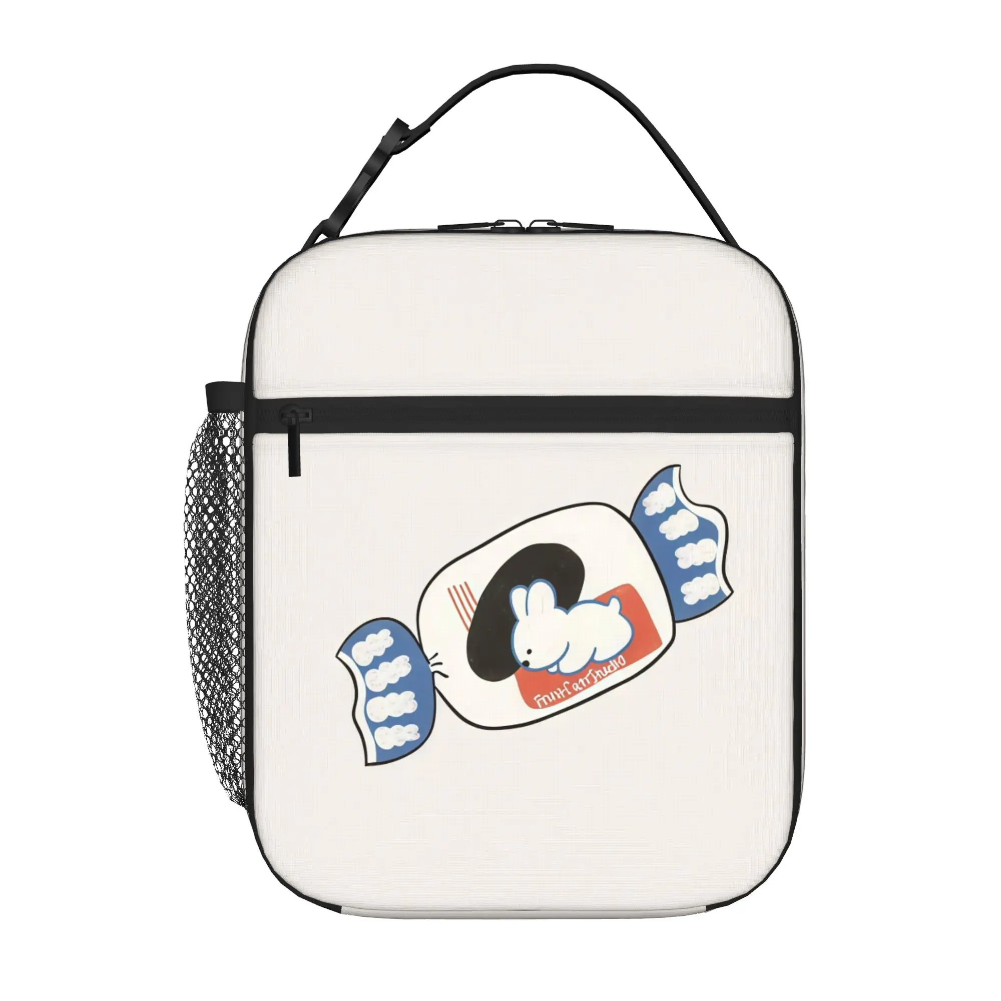 1 Piece For Students Food Container milk treat Portable Pocket White Rabbit Zipper Closure Aluminum Foil Food Pouch For Travel
