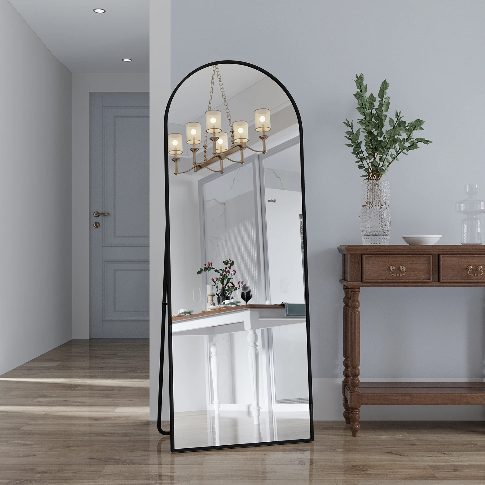 Miroir sur pied ou mural, grand miroir pleine longueur, miroir de dressing pour le salon