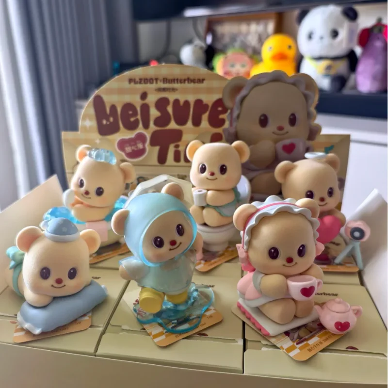 

Original Butterbear Butter Bear Plzdot Leisure Time Series Blind Box Desk Decor Ornament Birthday Festival Gift Toys