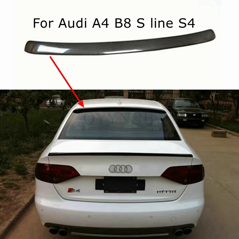 

Carbon Fiber Rear Roof Spoiler Window Wing Lip For Audi A4 B8 B8.5 Saloon 2009 - 2012 Roof Spoiler