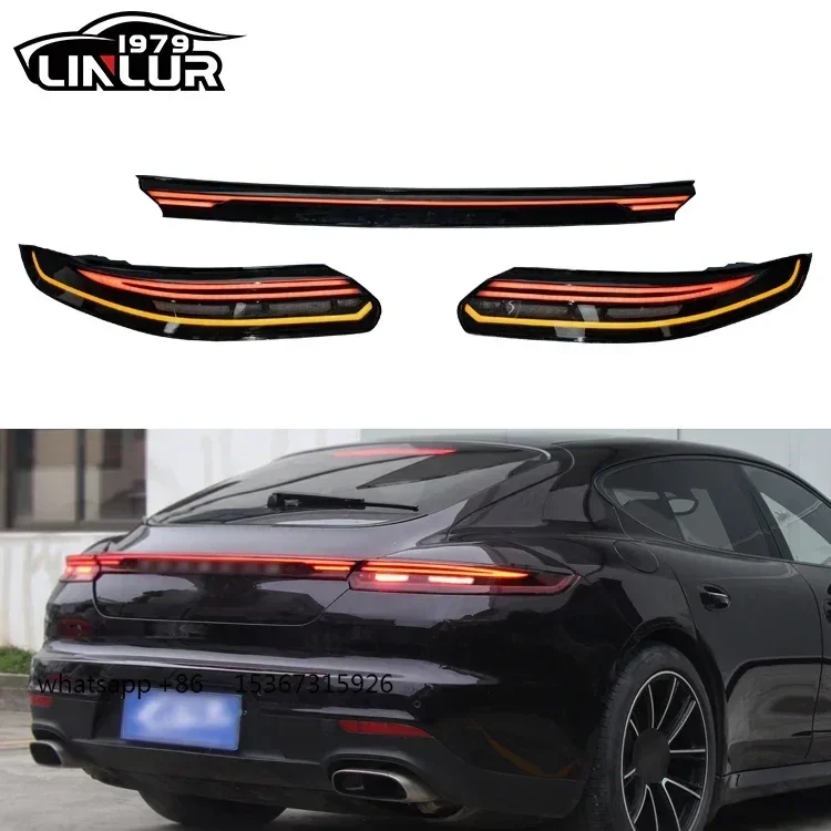 

a Car rear lights 2014 2016 2010 970.2 970.1 tail lights upgraded to through LED taillights for Porsche Panamera 970