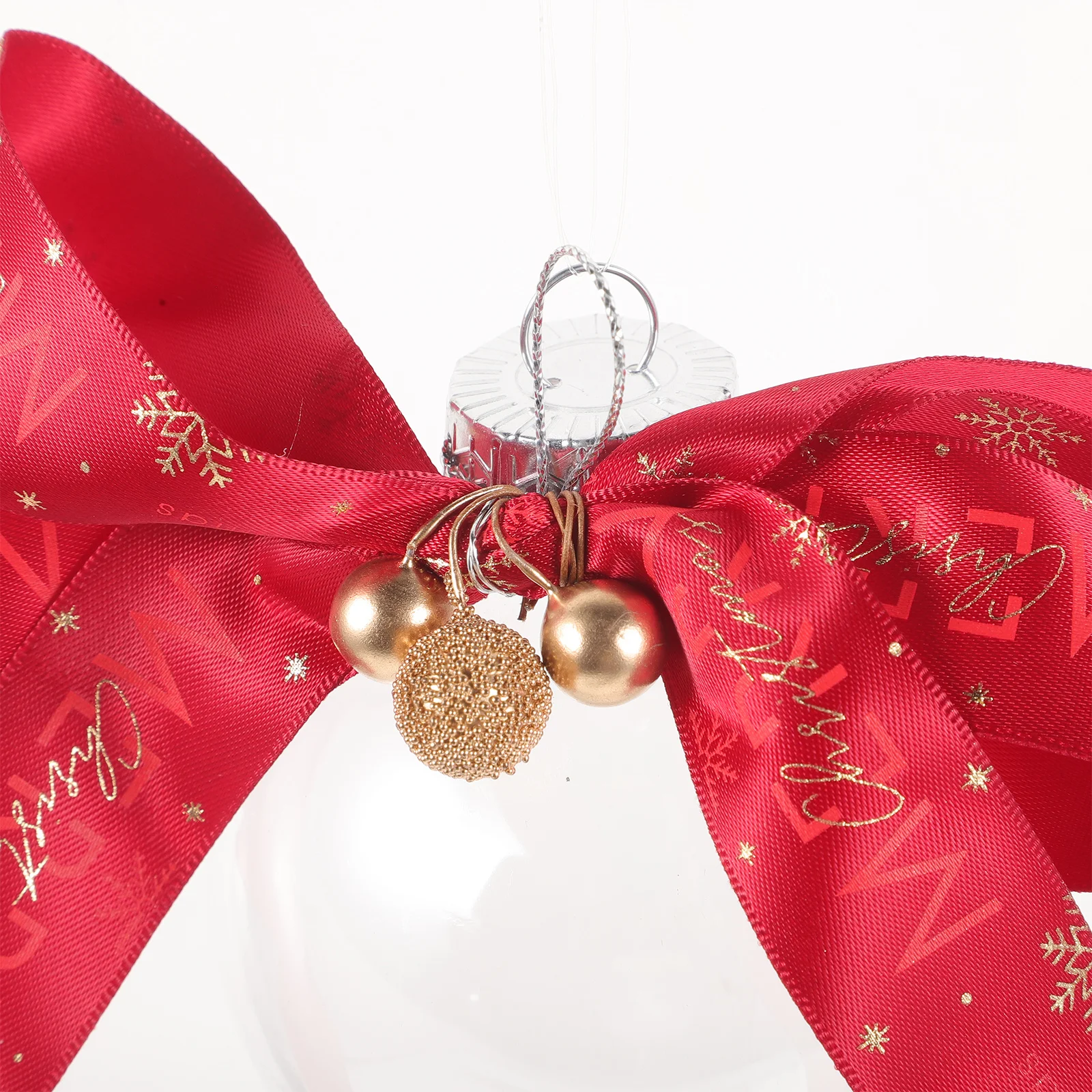 

5 Pcs Glittering Pendants Holiday Hanging Decorations Red Ornaments to Decorate