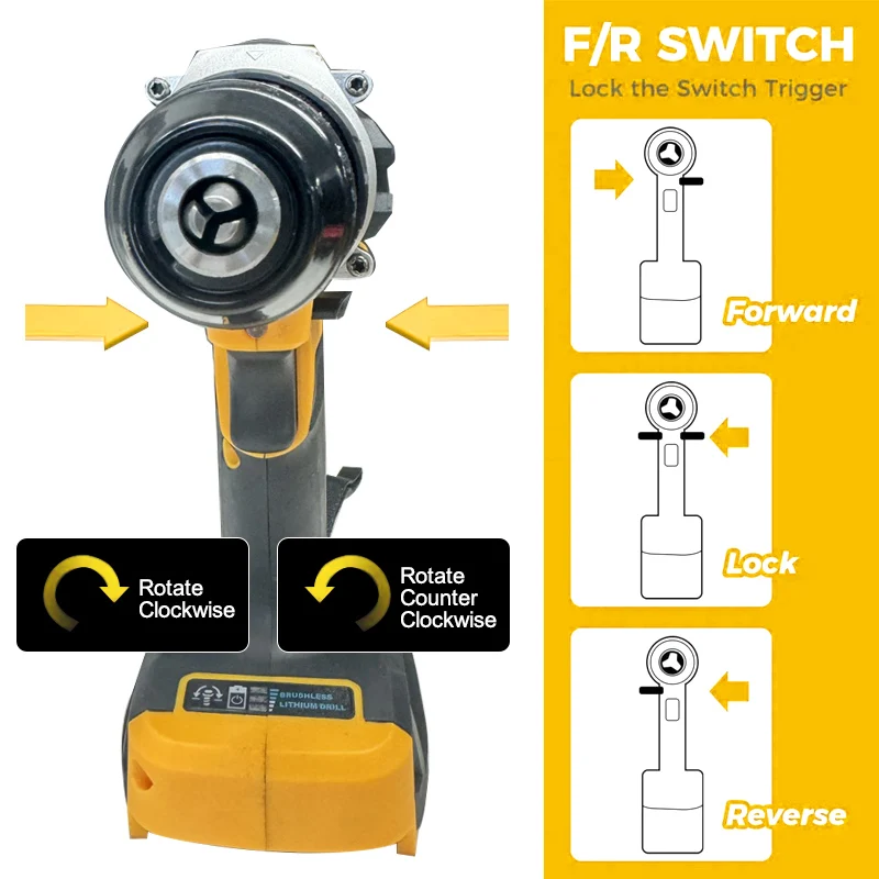 TKCB-trapano elettrico senza spazzole trapano a percussione a batteria cacciavite elettrico rottura del ghiaccio casa utensile elettrico fai da te