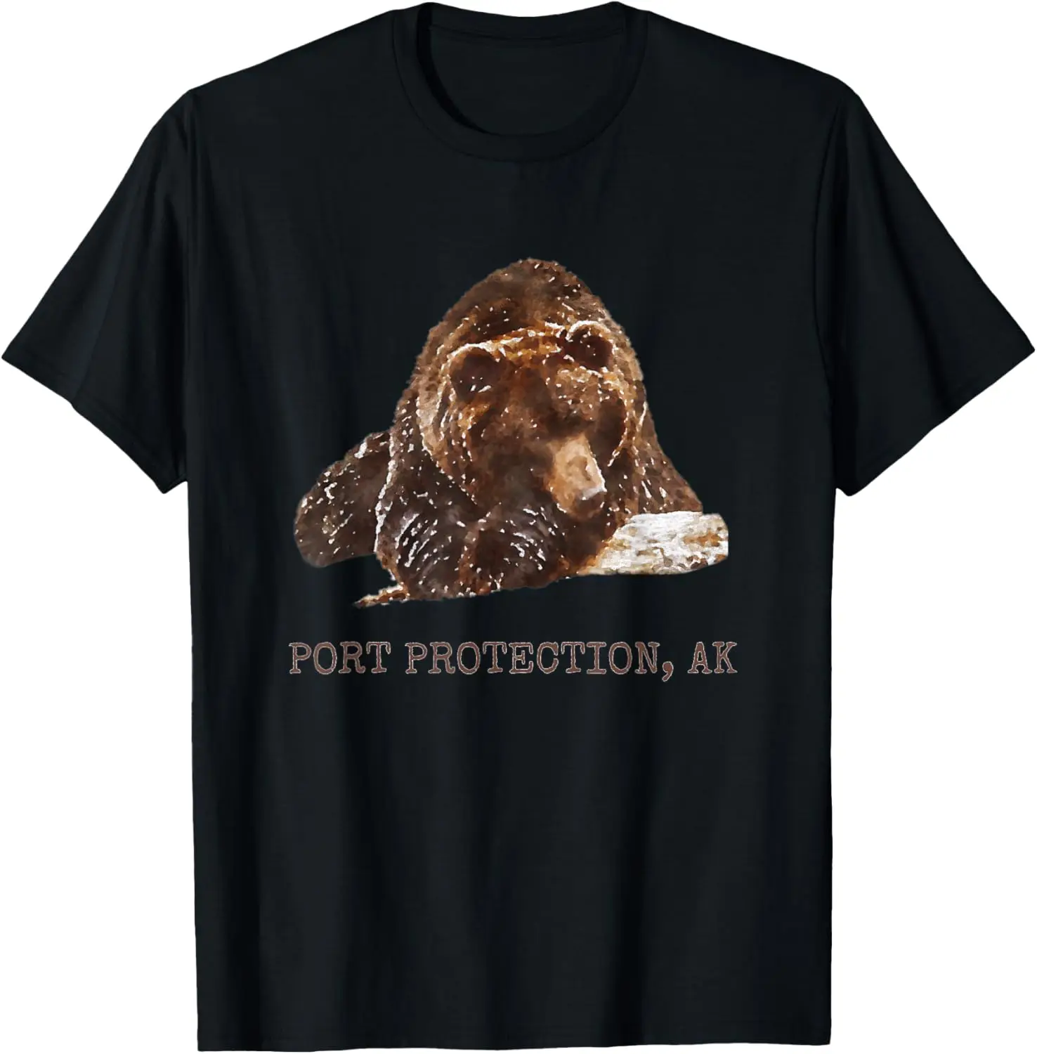 

Port Protection Brown Grizzly Bear In Snow Alaska Pacific NW T-Shirt