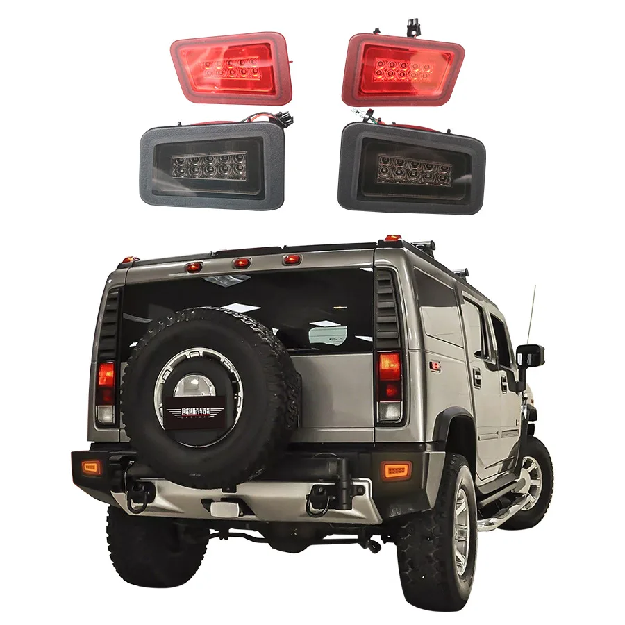 

For Hummer H2 Rear Fog Light Chrome Parking LED Signal Hummer H2 2003-2009 Accessories