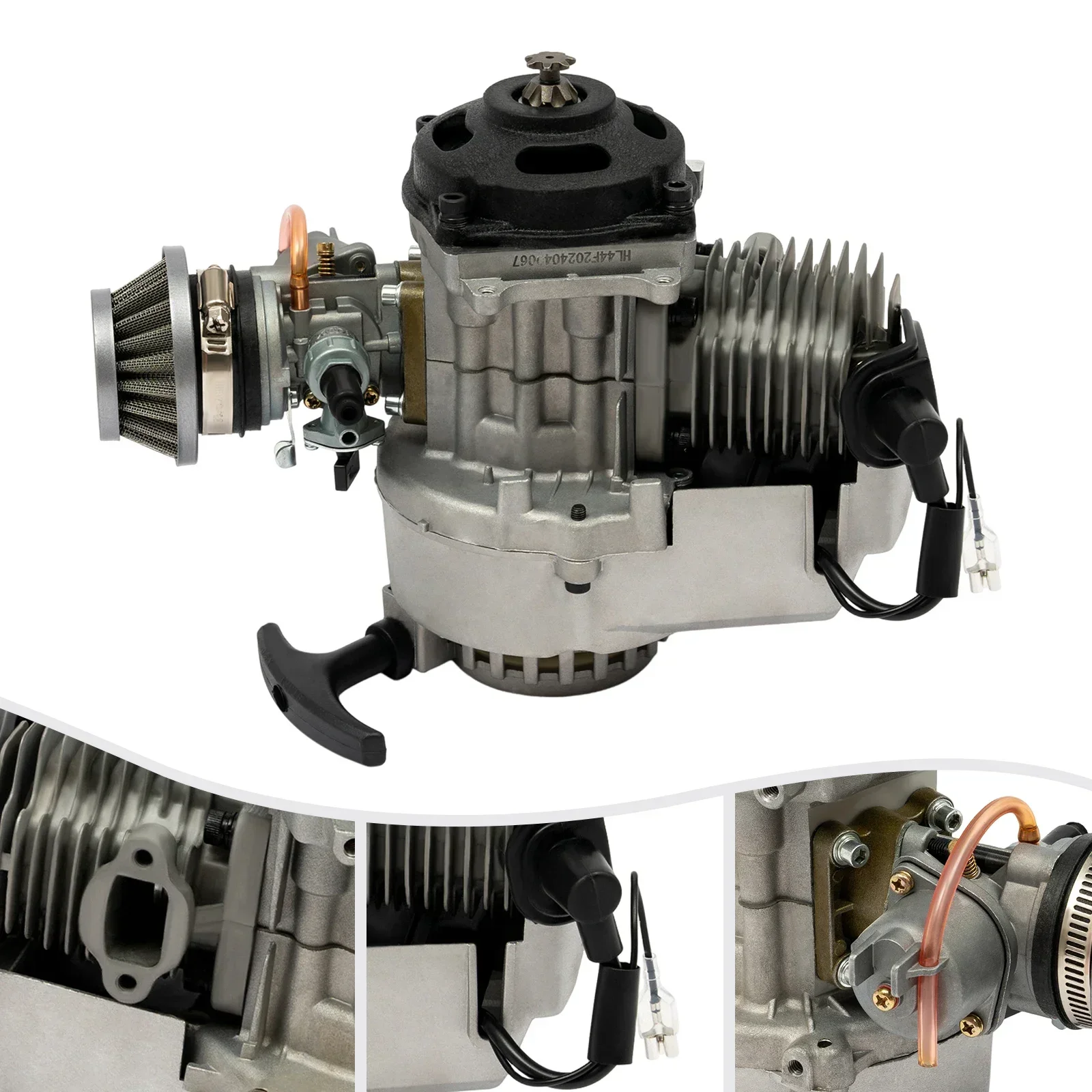 

Одноцилиндровый 2-тактный мини-двигатель мотоцикла с воздушным охлаждением объемом 49 куб.см, защита от коррозии и ржавчины с сильной мощностью и топливным баком 0,32 галлона