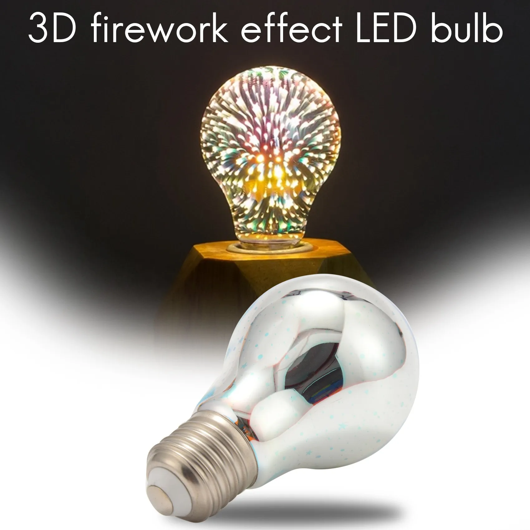 LED Infinity 3D Firework Effect LED Bulb LED Light Bulb Decoration Lamp 85-265V E27 Holiday Lights,A60