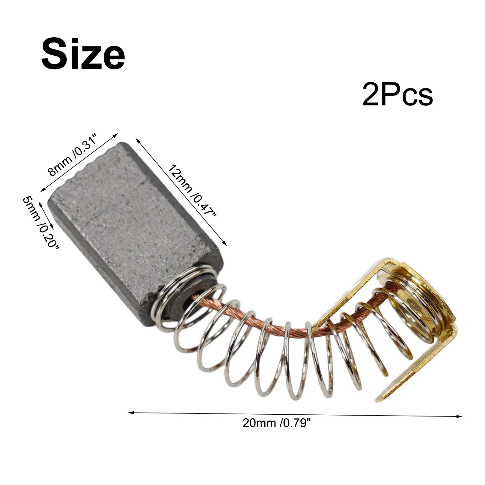 Bürsten Motor Kohlebürsten Mit Draht 15mm X 8mm X 5mm Winkel Carbon Grinder Metall Federn 2 Teile/satz Hohe Qualität