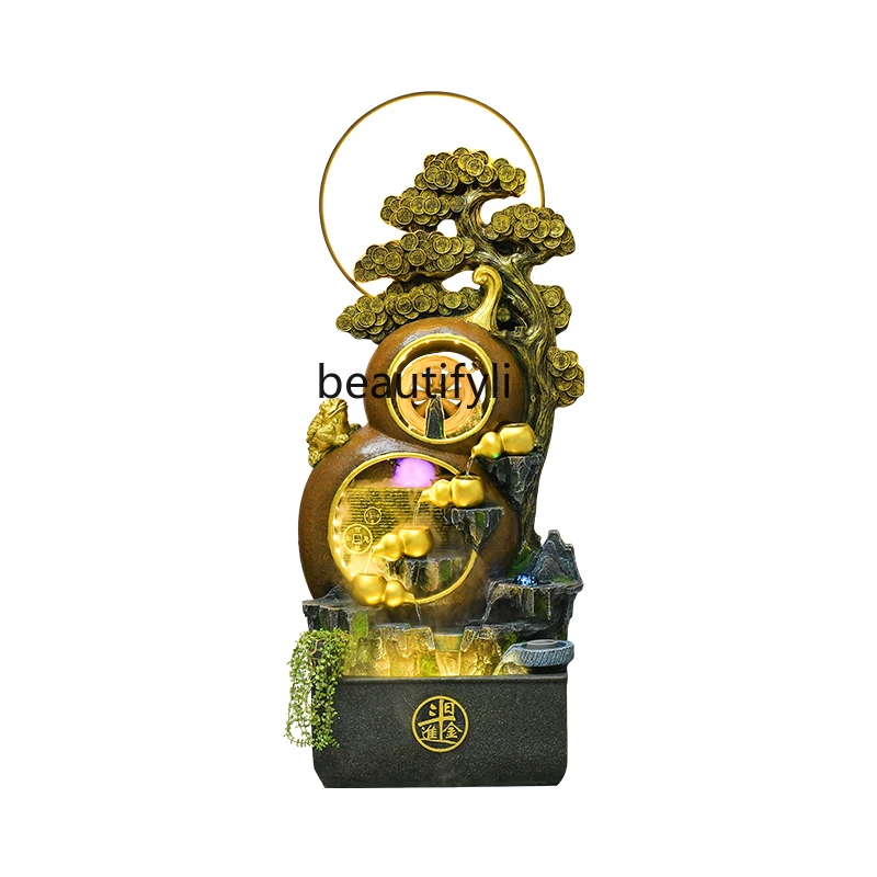 Flowing Water Ornaments Circulating Water Living Room Gourd Landscape Fountain Office Fortune Decorations living room