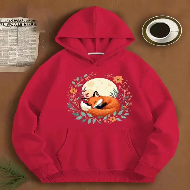 

Осенне-зимний свитшот большого размера, женская одежда больших размеров, женский комфортный теплый мягкий топ с длинными рукавами и лисой для сна