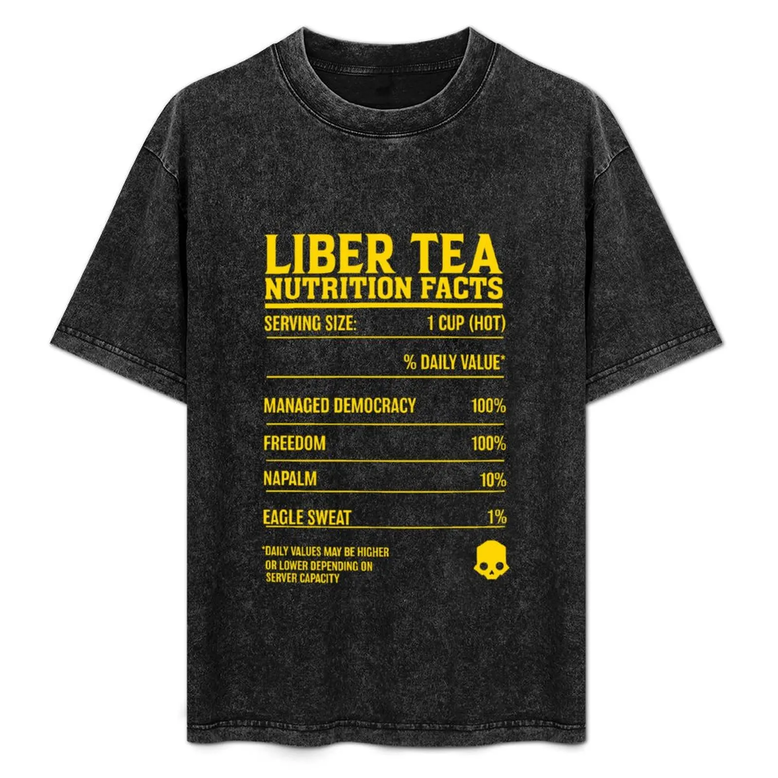 Helldivers 2 'Liber-tea' Nutrition Yellow T-Shirt anime t shirts blacks black t shirts for men