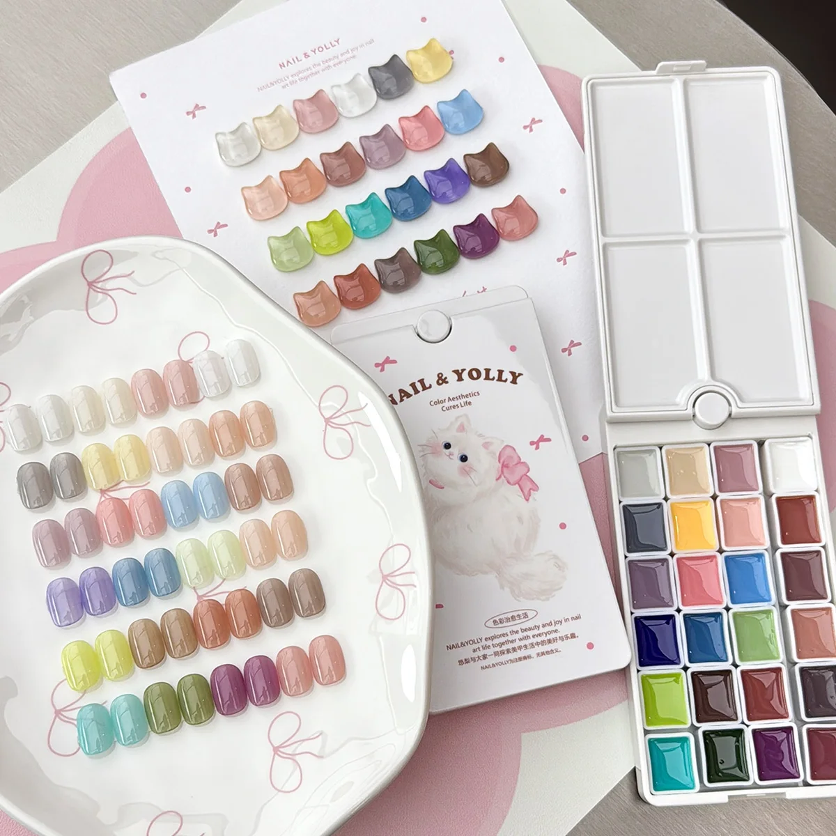 18色ネイルクリームアートセミパーマネントジェルソリッドジェルニスセットヌードカラーグリッターUVジェルポリッシュパレット全てマニキュア用