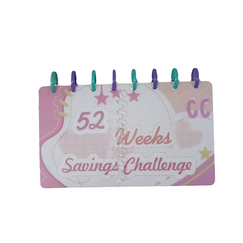 52 Week Savings Challenge Reusable Budget Book With Cash Envelope Money Binder For Saving Organizers