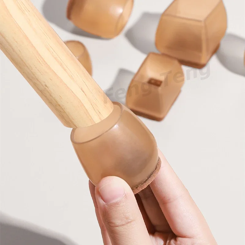 4pcs 여러 크기 미끄럼 방지 의자 커버 소파 다리 발용 실리콘 패드 바닥 보호대 가구 피팅 galette de chaise