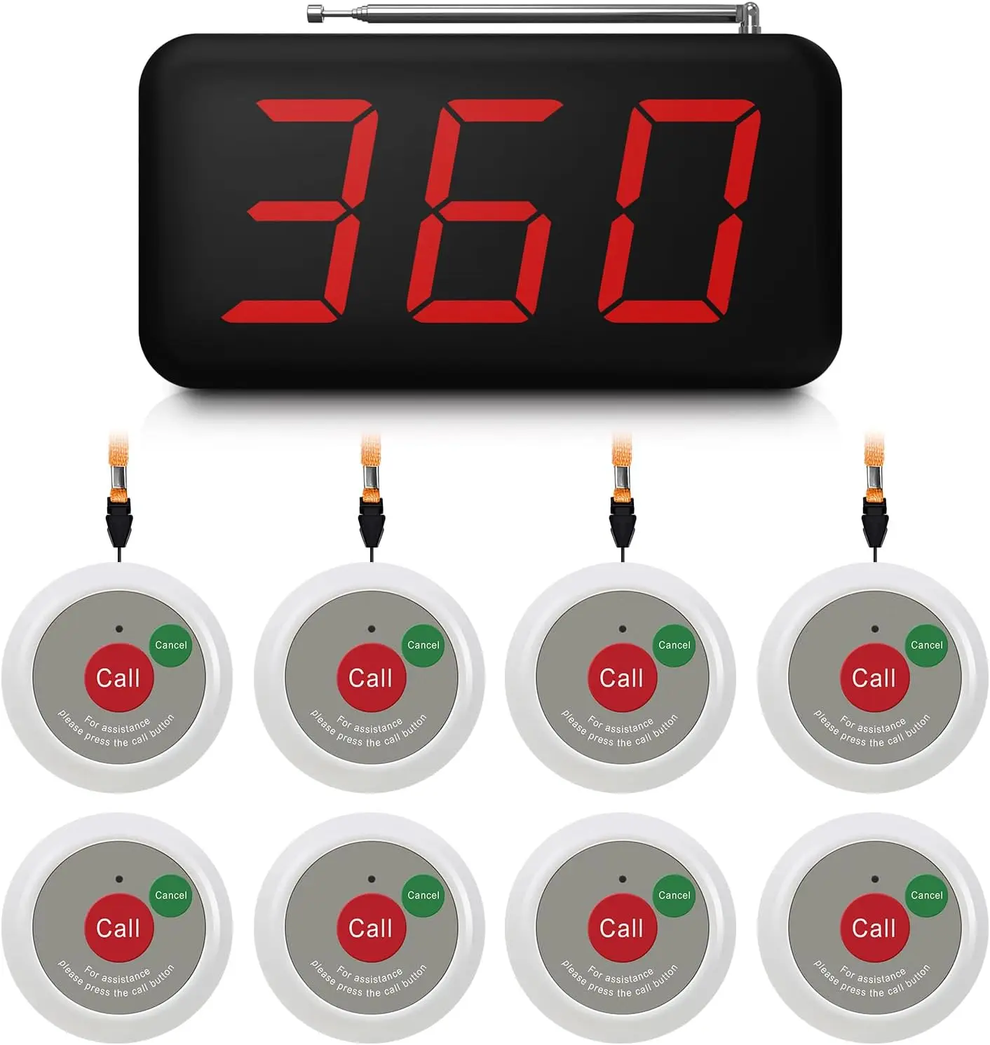 sistema-di-chiamata-wireless-con-8-pulsanti-per-anziani-e-1-ricevitore-con-display-per-sistema-di-chiamata-assistita-domiciliare