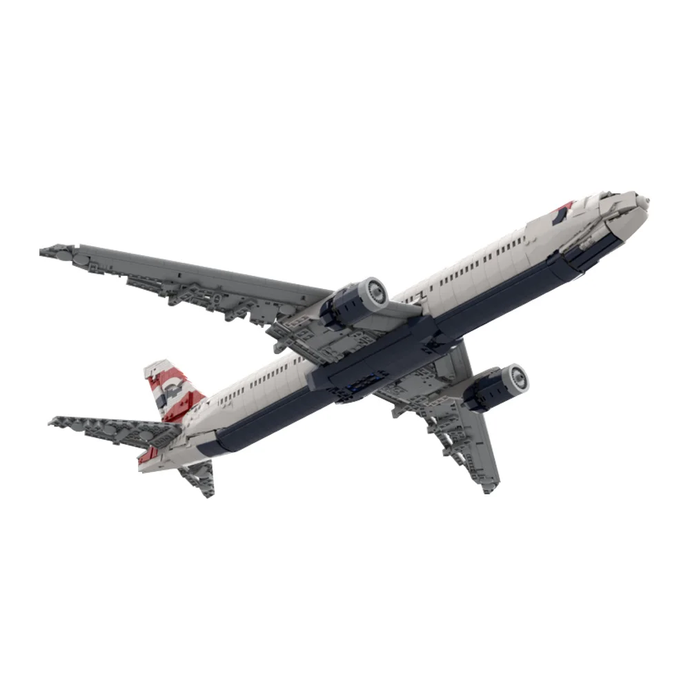 

MOC-227119 British Airways 777-300ER Building Blocks Model British Airways 777-300ER Large airliner Bricks Toys Kids DIY Gifts