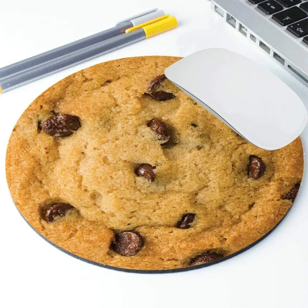 Giant Chocolade Chip Muismat Custom Muismat Aangepaste Ronde Antisliprubber Mousepad 7.9 Inch