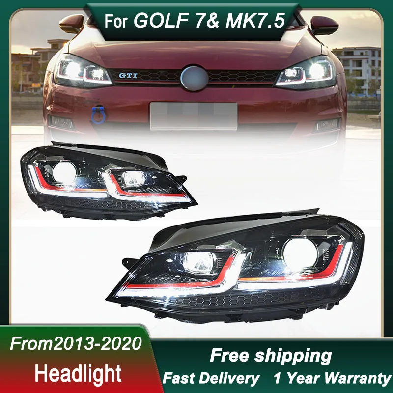 

Car Led Head light for VW Golf 7 golf 7.5 MK7 MK7.5 2013-2020 new style led Headlight DRL Signal Projector Lens Auto Accembly