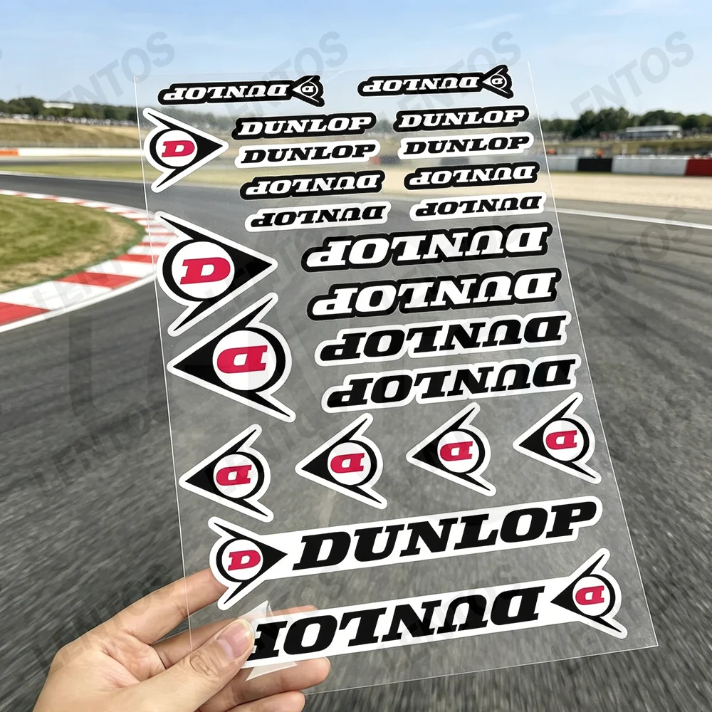 

For dunlop Reflective Motorcycle Stickers Waterproof Vinyl Decals for Motorbike Helmet Fuel Tank Bike
