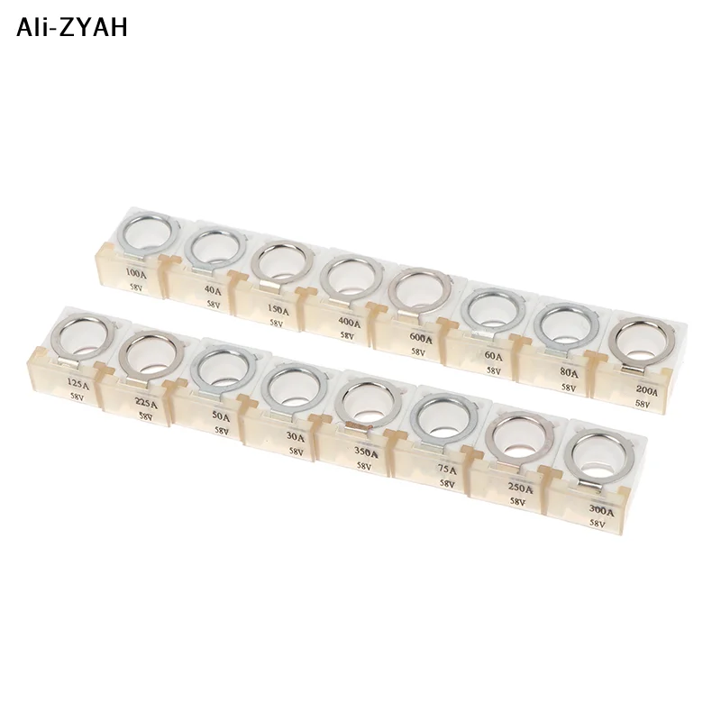 【ZYA】1 Stück 30A-600A Batterie-Sicherungsblock-Kit mit Anschlussklemme 58V mit Einzelbolzen 5/16 Zoll, Marine-Sicherung für Boot, LKW, Wohnmobil