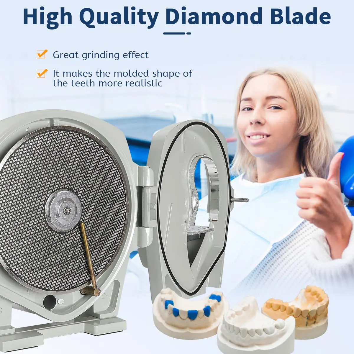 

Dental Gypsum Finishing Machine JT-19C Correcting Model Trimmer Polishing Grinding Machine with Water and Dry