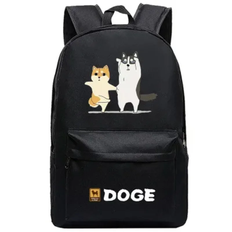 Shiba Inu-Sac à dos Anime Doge pour hommes et femmes, sac de livre de dessin animé pour adolescents, sac de créateur pour l'école, sac de voyage Mochila