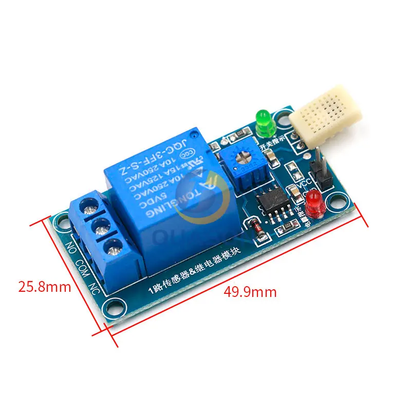 HR202 DC 5V 1 Channal 1CH Humidity Sensor Switch Relay Module Control Board Humidity Sensor Module forArduino