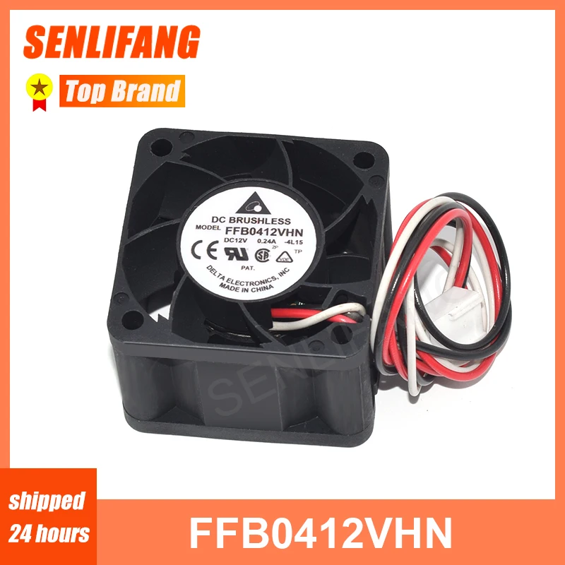 Untuk Delta Kipas Pendingin Elektronik FFB0412VHN DC12V 0.24A -4L15 40*40*28MM Tiga Kabel Pendingin Tanpa Sikat 4028