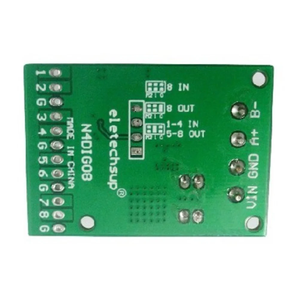 8Ch Input/Output Digital Switch TTL LvTTL CMOS RS485 IO Control Module Modbus Rtu Board for PLC Relay, (with Pin)