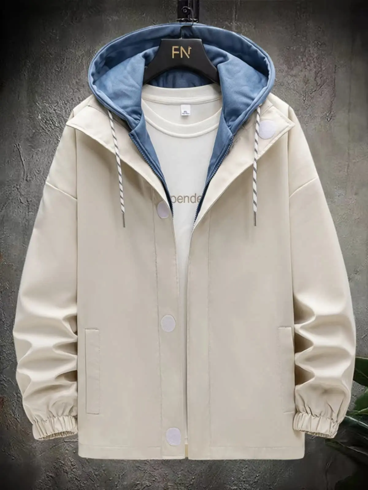 

Повседневная свободная мужская куртка с эффектом двухслойности, модная молодежная одежда для старшеклассников, осенне-зимняя верхняя одежда, пальто