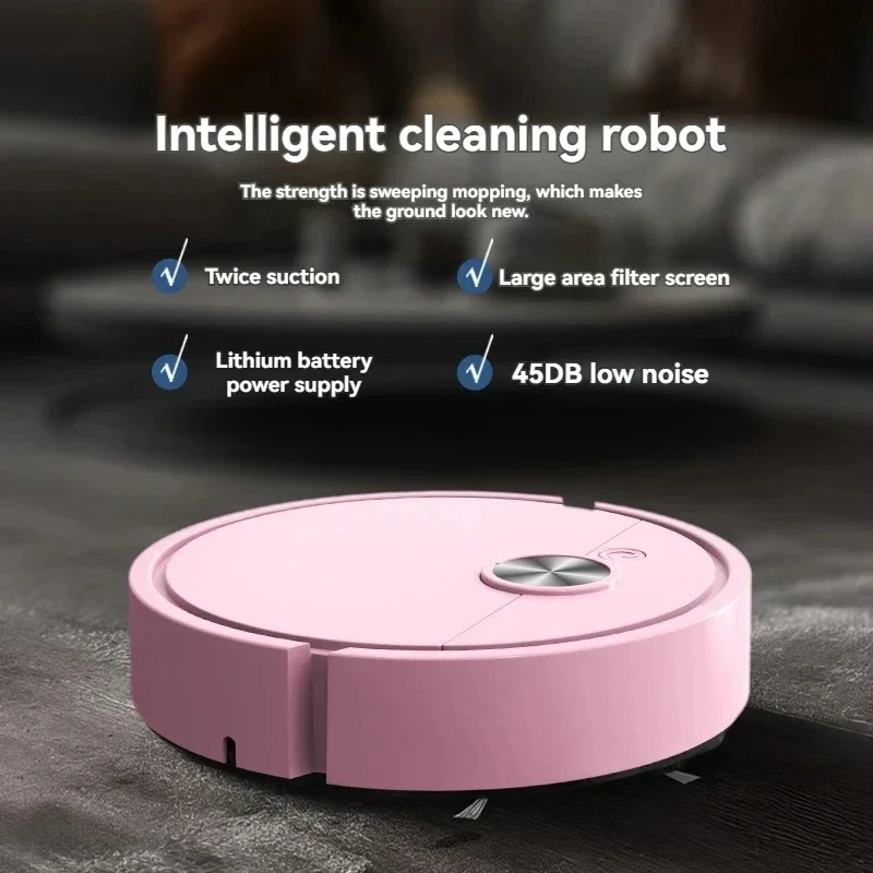 3- in-1 Smart Sweeping Robot 4000 Pa Vacuum Cleaner Strong Suction Easy to Use Suitable for Hard Floors Pet Hair Carpets