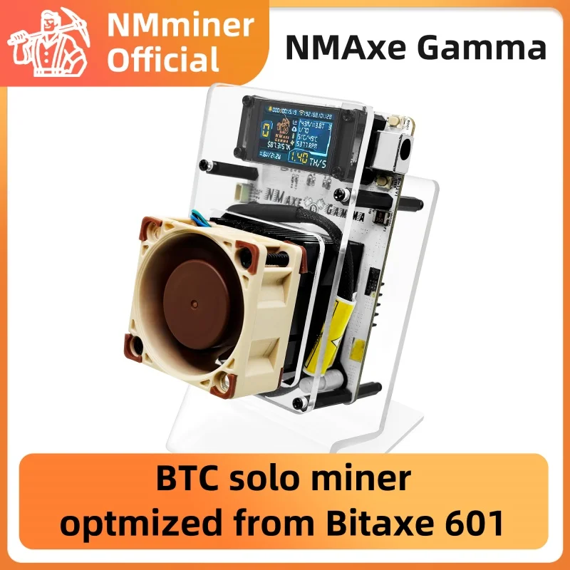 NMAxe Gamma optimized Bitaxe 601 gamma NMMiner Official BM1370 ASIC BTC Solo Lottery Miner 1.2TH/s Open-source quite Home Using