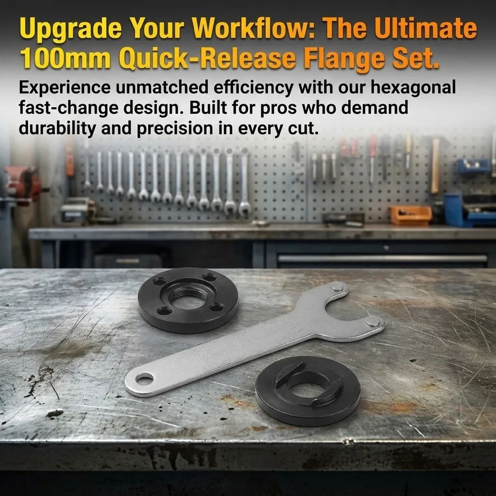 100mm Angle Grinder Pressure Plate Three Piece Set Quick Release Angle Grinder Plate Set Hexagon Four Hole Design 01287