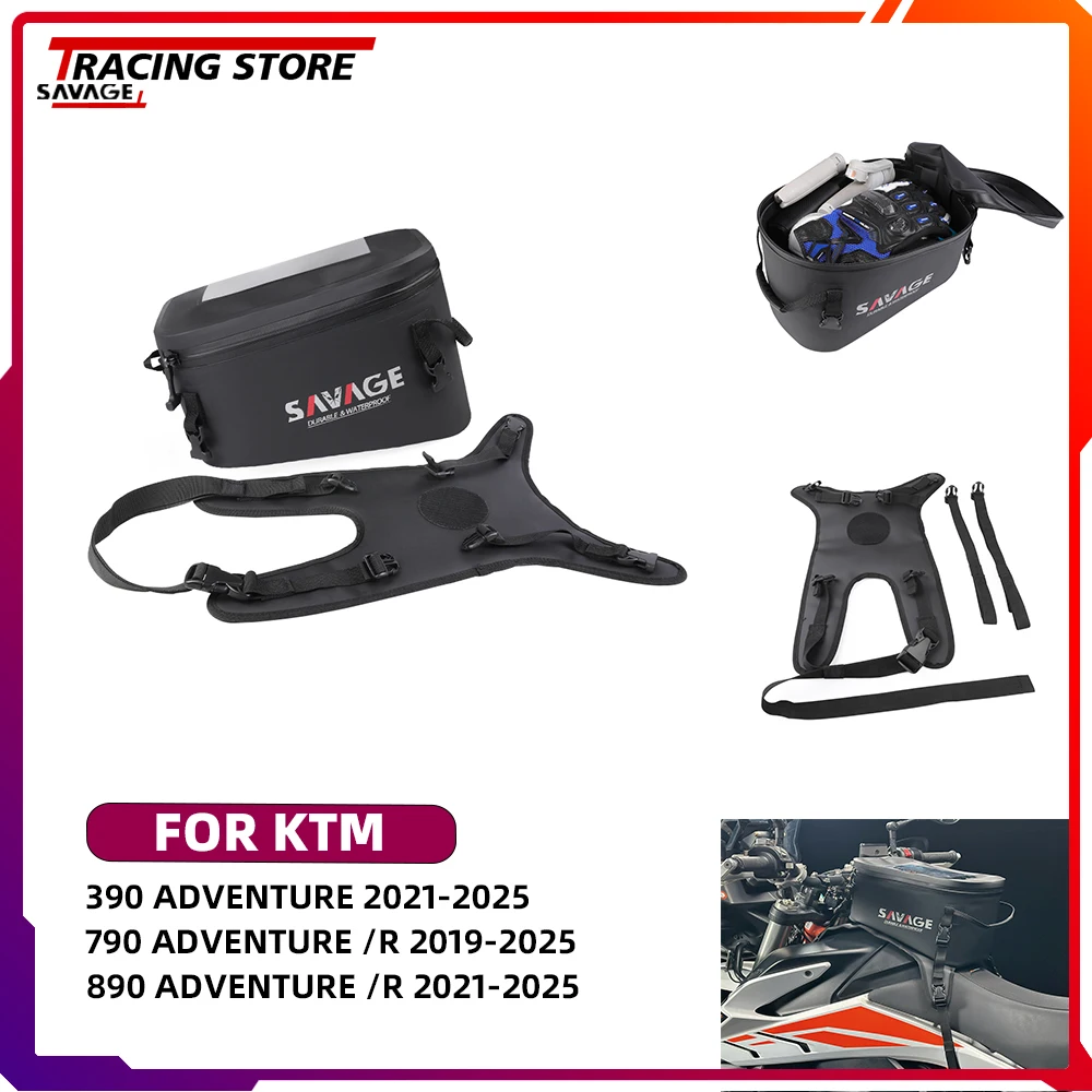 

2025 Motorcycle Tank Bag Waterproof Tool Bag Luggage Storage Bag For 390 790 890 Adventure /R 390ADV 790ADV 890ADDV Detachable