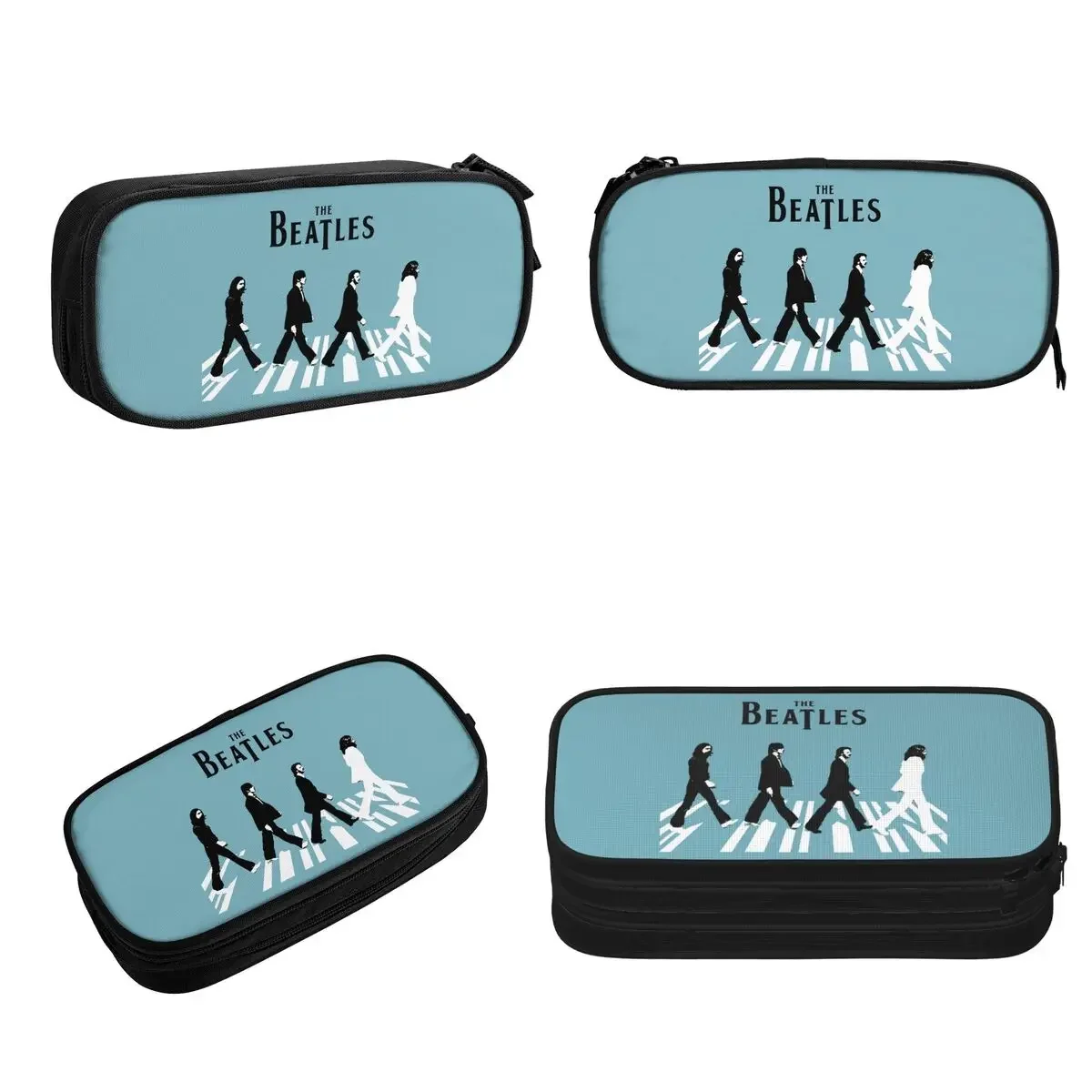 The Beatle Walking Road Merch Crew Pencil Cases Big Capacity Pen Bags Pen Box Pencil Pouch For Boys Girls Students Stationery