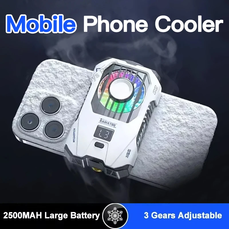 

X136 задний зажим для мобильного телефона PUBG игровой кулер 2500 мАч полупроводниковый охлаждающий вентилятор радиатор для IPhone Android с цифровым дисплеем