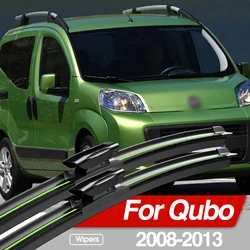 For Fiat Qubo 2008-2013 Front Windshield Wiper Blades 2pcs Windscreen Window Accessories 2009 2010 2011 2012