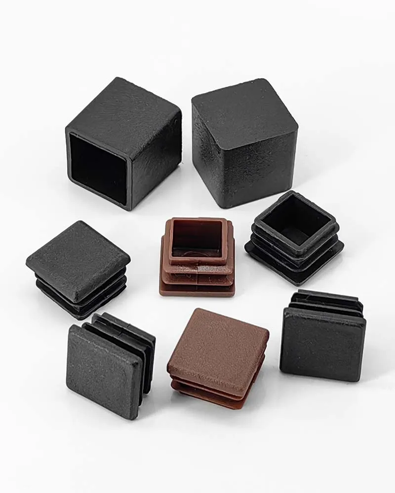 20x20mm Square Plastic Plug End Cap Furniture Leg Tube Insertion Plug Rubber Furniture Foot Pad Decoration Floor Protector image 3