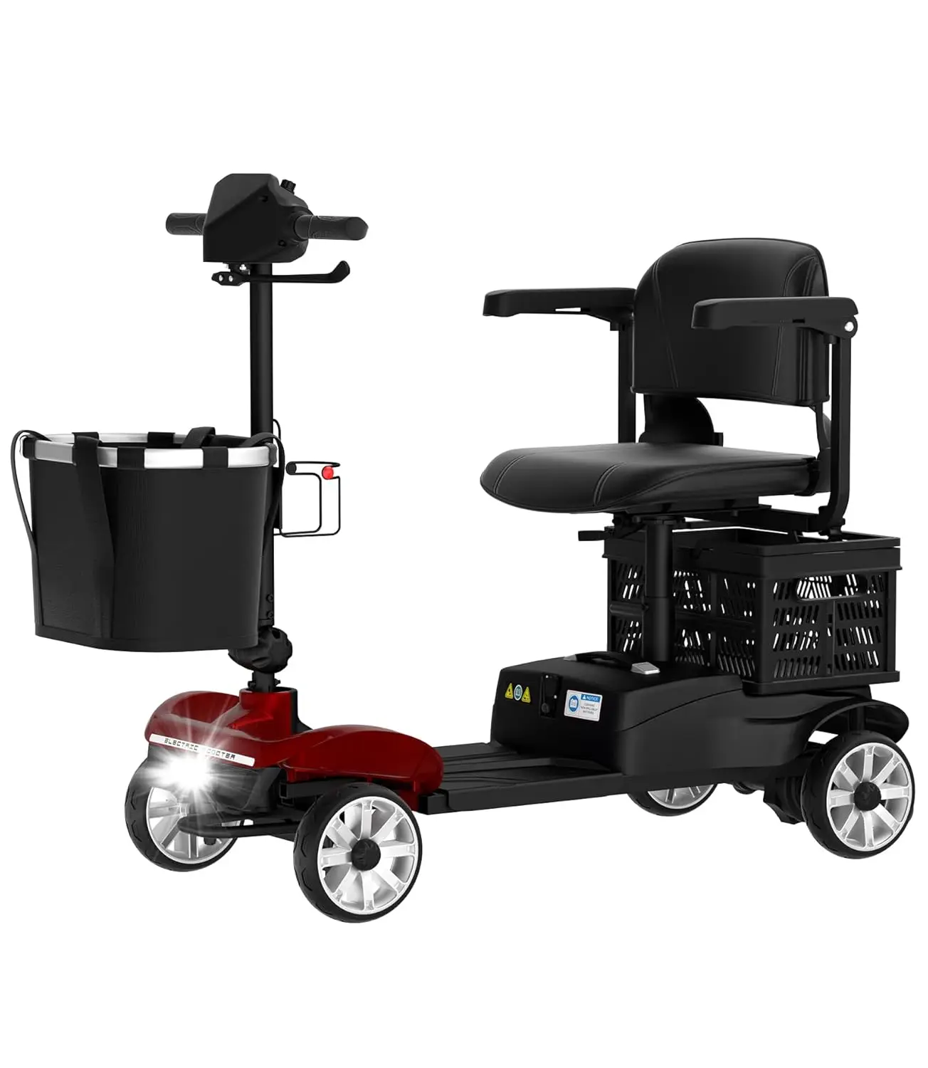 

Складной легкий скутер для передвижения на 4 колесах для взрослых, дальность хода 24 км, грузоподъемность 136 кг, настраиваемый