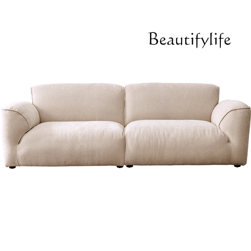 

Small apartment fabric sofa living room French retro simple leisure sofa