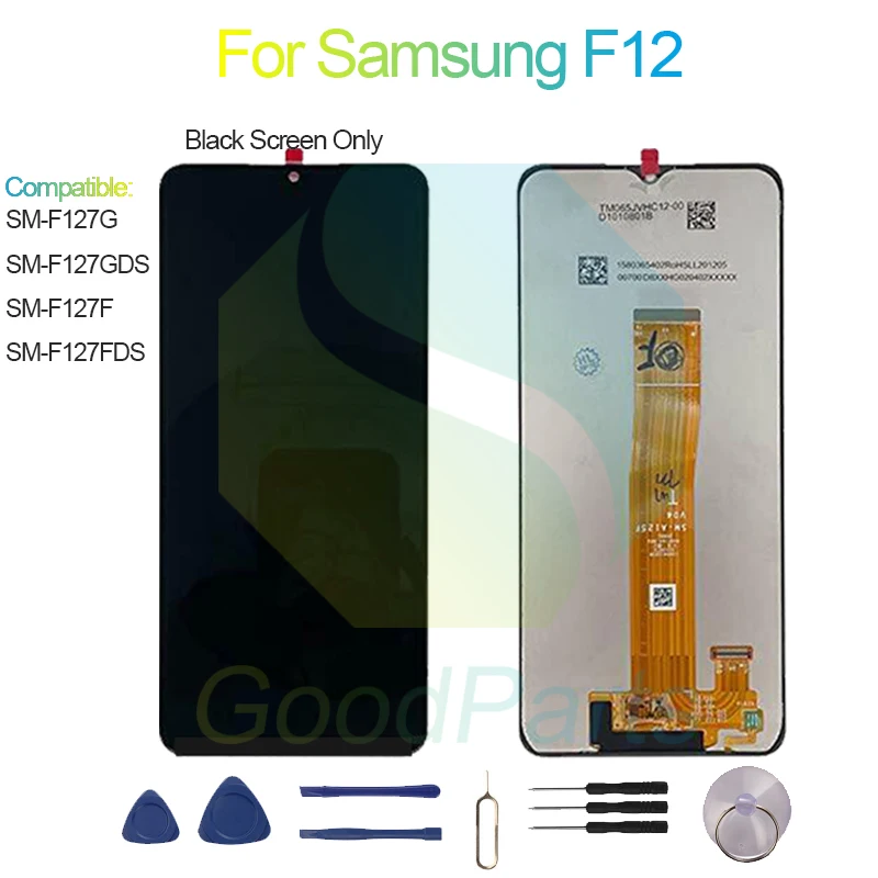 Dla Samsung F12 wymiana wyświetlacza 1600*720 SM-F127G/DS/F/DS F12 LCD dotykowy Digitizer zgromadzenie