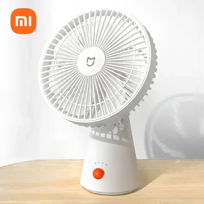 

Настольный мобильный вентилятор Xiaomi Mi Home, электрический вентилятор для небольшого домашнего офиса с качающейся головкой, перезаряжаемый портативный вентилятор